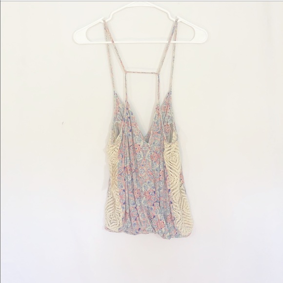 NWT FREE PEOPLE PASTEL FLORAL TOP - Picture 4 of 7
